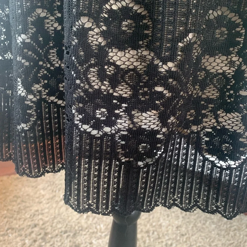 Free People Rocco Black Lace Mini Dress with Nude Liner. Womens Size 2 NWOT - Picture 7 of 16